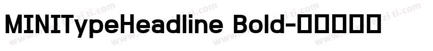 MINITypeHeadline Bold字体转换